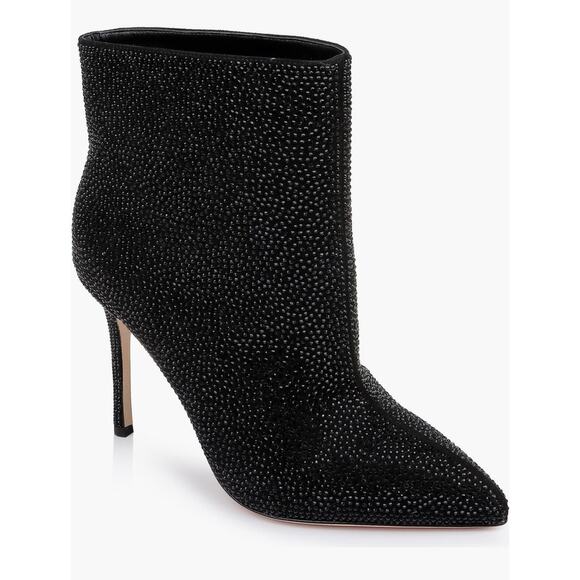 L'Agence Mariette Rhinestone Strassed Ankle Boot Size 9 NEW Stiletto Bootie - Picture 1 of 12